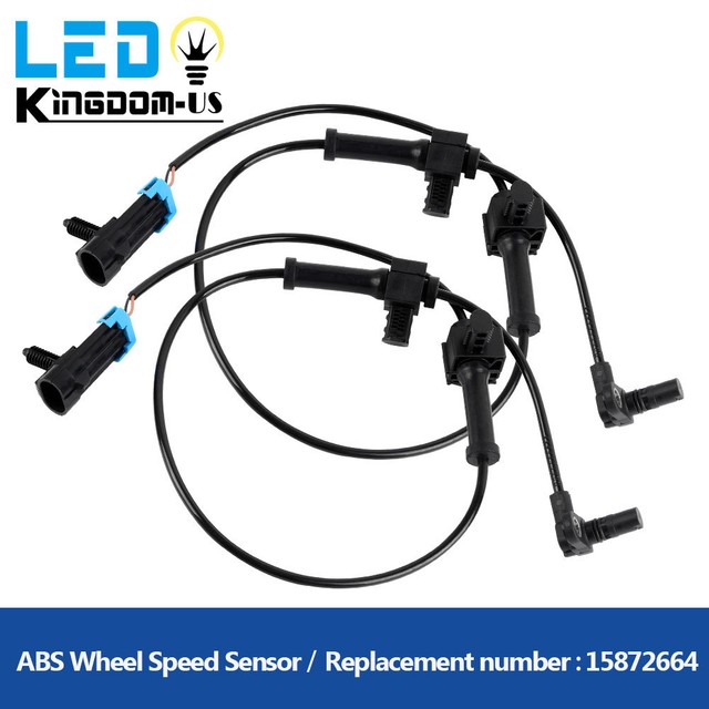 2pcs Rear Left + Right ABS Wheel Speed Sensor For Chevrolet Silverado