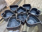 Braunschweig Studio Iowa Pottery Clay Denim Blue Heart Shaped Serving Snack Dish