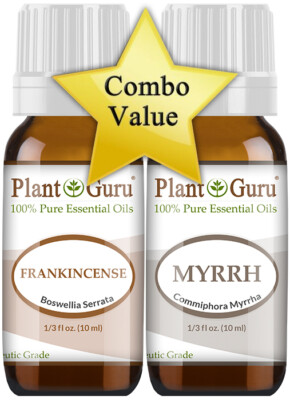 Frankincense and Myrrh Essential Oil Set 10 ml. 100% Pure Natural Therapeutic