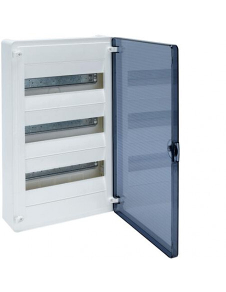 Coffret electrique Hager 36 modules avec porte translucide VS312TR