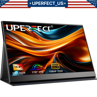 15.6'' 1200:1 FHD Portable Monitor With Double Speaker Laptop PS6 Xbox 360 ONE