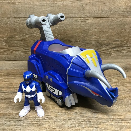 Imaginext Power Rangers Blue Ranger & Triceratops Zord CHJ09 2015 ...