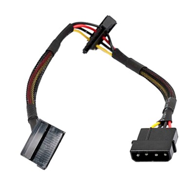Molex 4Pin to 2 x Serial ATA SATA 2 II SATA2 15Pin HDD Hard Drive Power Cable