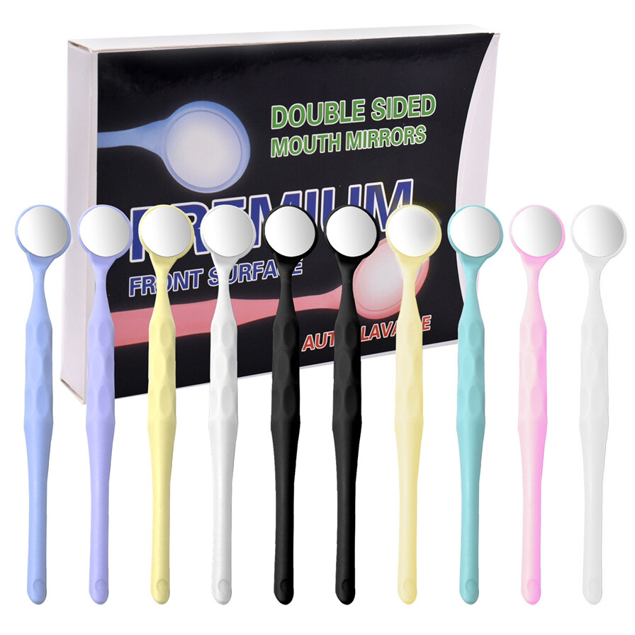 Dental Occlusal Mirror Fog Free LED Intra Oral Photo Kit / 10 Mouth