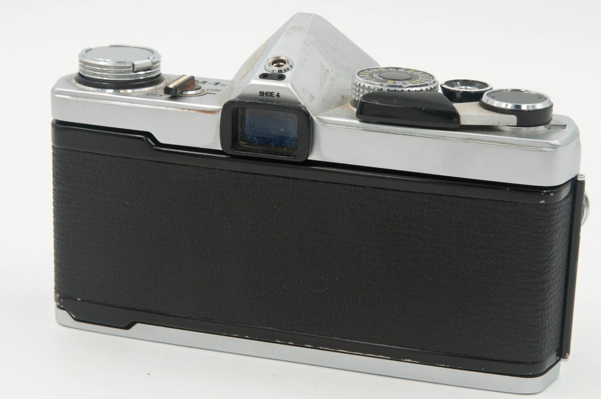 Olympus OM-1n Chrome 35mm Film SLR Camera Body, For Parts or