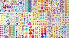 299+ Sticker Burst Collection Puffy Glitter Foam Retro PVC Nostalgic Holiday Bff