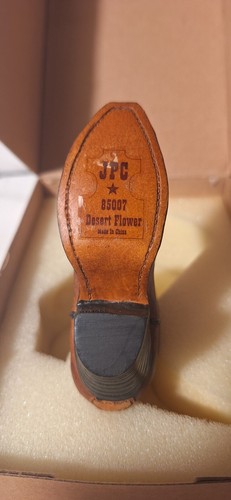 Just Plain Country Desert Flower 85007 Cowboy Boot Figurine 7R New in Box - Picture 12 of 12