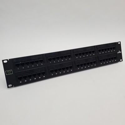 Leviton 5G584-U48 CAT 5e GigaMax Universal Patch Panel 48-Port 2RU 