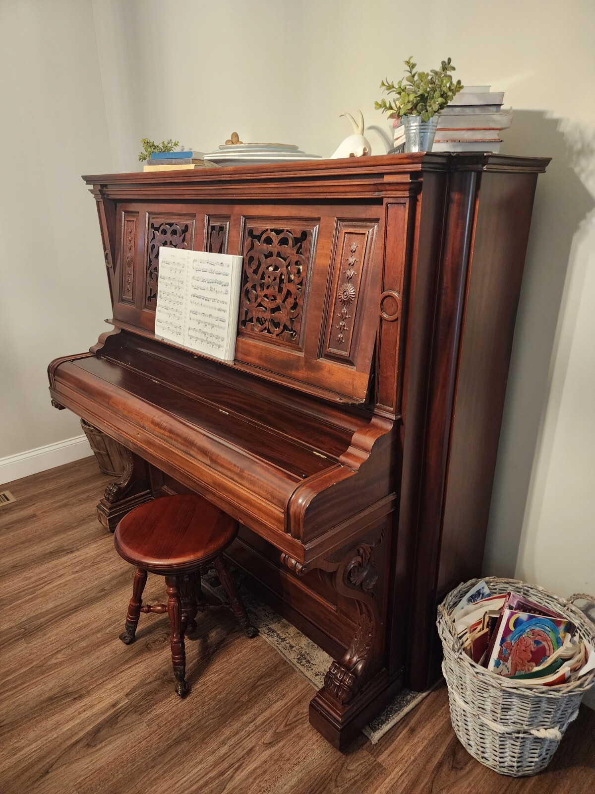 Henry F. Miller Upright Antique Piano eBay