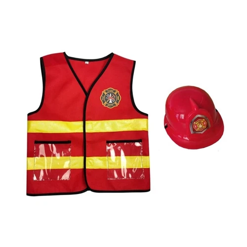 Kids Fireman Costume Cosplay Firefighter Fire Chief Dress Clothes Toys Role Play - Picture 12 of 19