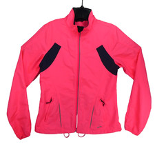 Brooks Women's Pink S Running Jacket Shelter Technology Reflective Cell Pocket