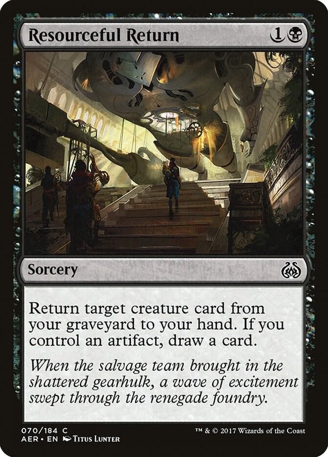 Resourceful Return 70 Common Aether Revolt Magic: The Gathering Near Mint