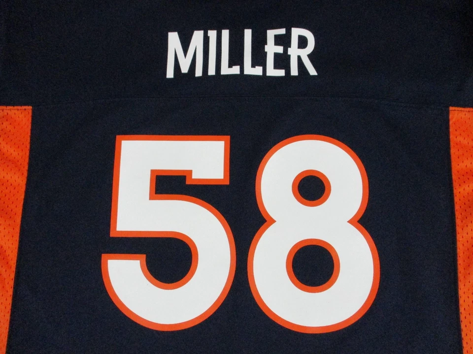 Denver Broncos Jersey Youth Large NFL Football Von Miller 58 Team Apparel - Image 2 of 4
