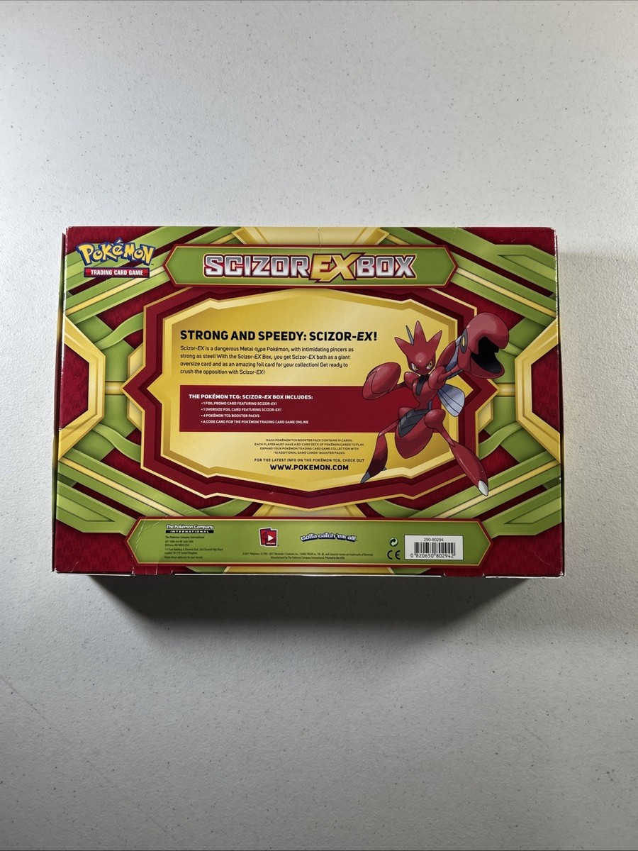 POKEMON TCG: 2017 SCIZOR EX XY EVOLUTIONS BOX New Factory Sealed *Damage*