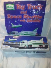 Vintage 1999 Hess Toy Truck & Space Shuttle/ Satellite New In Box Lights Sounds