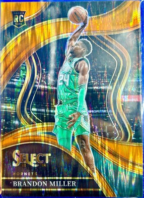 Brandon Miller RC 2023/24 Panini Select Courtside ORANGE FLASH #286 Rookie SP  