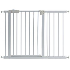 Barrière De Sécurité Pour Escalier Blanche Sans Perçage Auto-Fermeture 102-113Cm