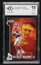 2019 Sage Hit Premier Draft Aspire Patrick Mahomes II BCCG 10 Mint or Better 2t7