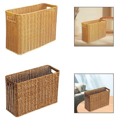 Woven Storage Basket Schmaler Organizer Aufbewahrungsbox mit Griff Aus PP für