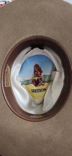 Vintage Stetson 4X Beaver Cowboy Hat USA Taupe 6 3/4” - Picture 4 of 6