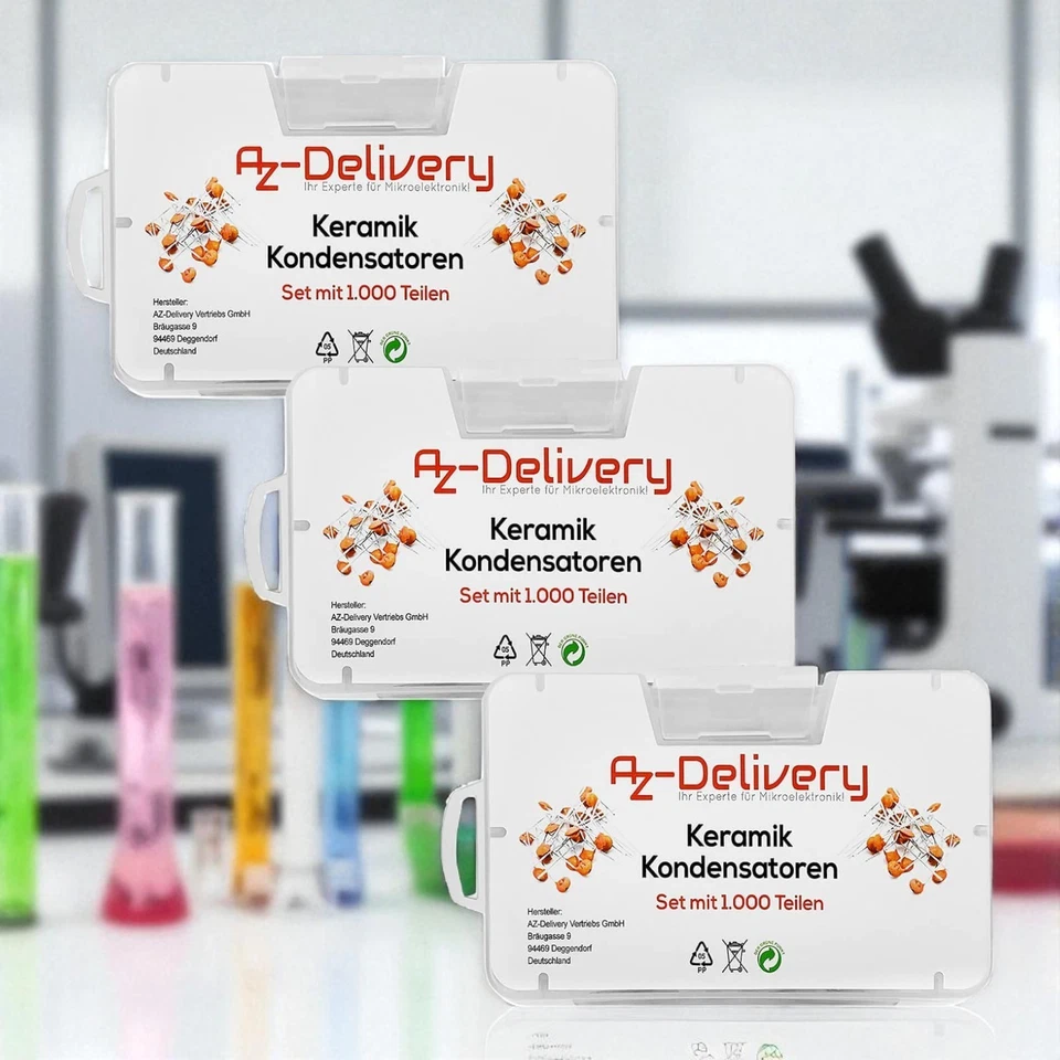 Ceramic Capacitor Set AZDelivery 5 x 1000 Pc Capacitor Assortment 50 Types DIY - Image 4 of 4