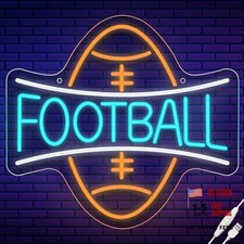 Led Sport Neon Signs for Wall Decor - Dimmable Football Neon Light
