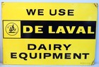 Vtg NOS ORIGINAL DeLaval Dairy Equipment 18" x  12" Tin Sign Stout Sign Co MO. — photo 1
