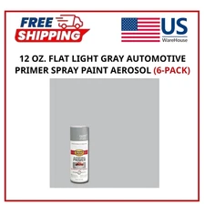 12 oz. Flat Light Gray Automotive Primer Spray Paint Aerosol (6-Pack)