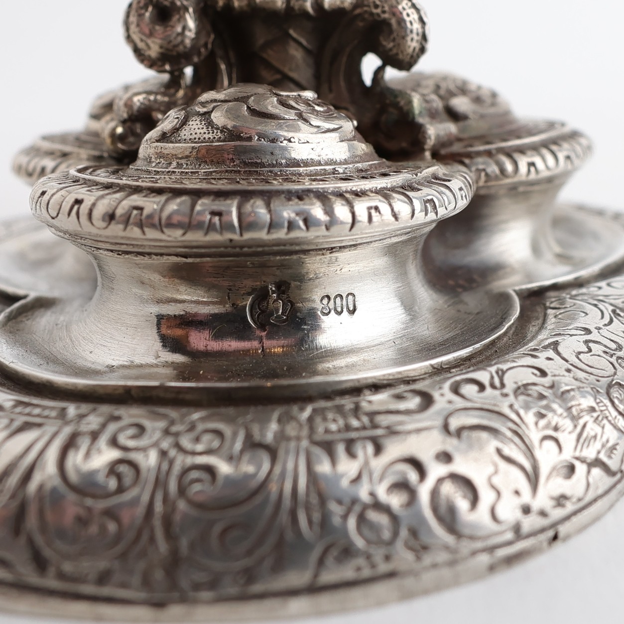 19th Century Antique German 800 Silver Chalice 13.86ozt GORGEOUS