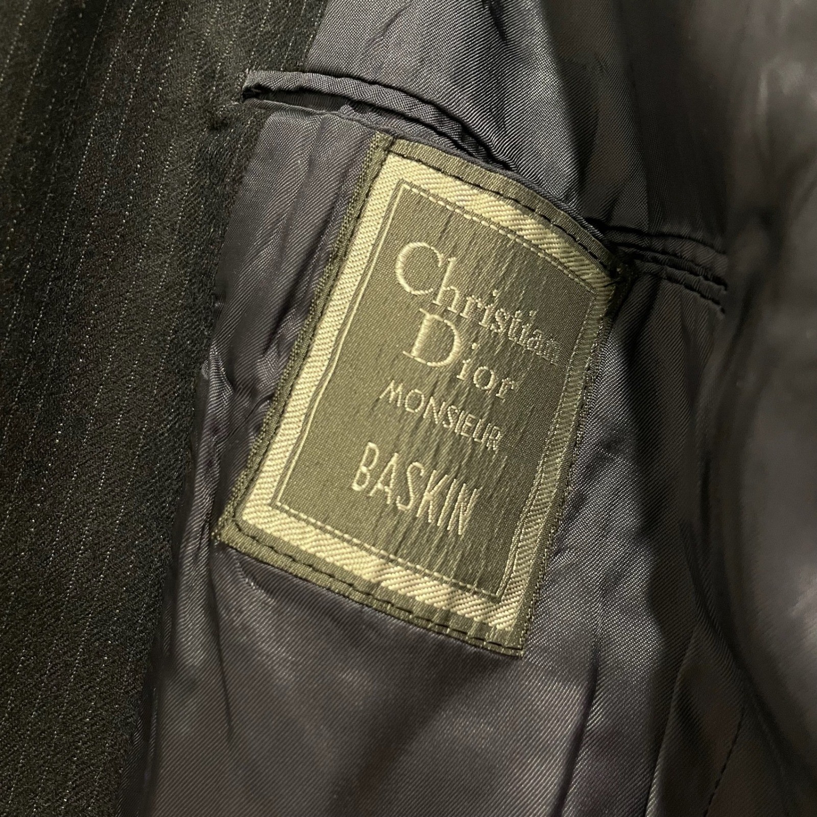 Christian Dior Monsieur Navy Pinstripe Pure Virgin Wool Blazer Sport Coat 36R thumbnail 3