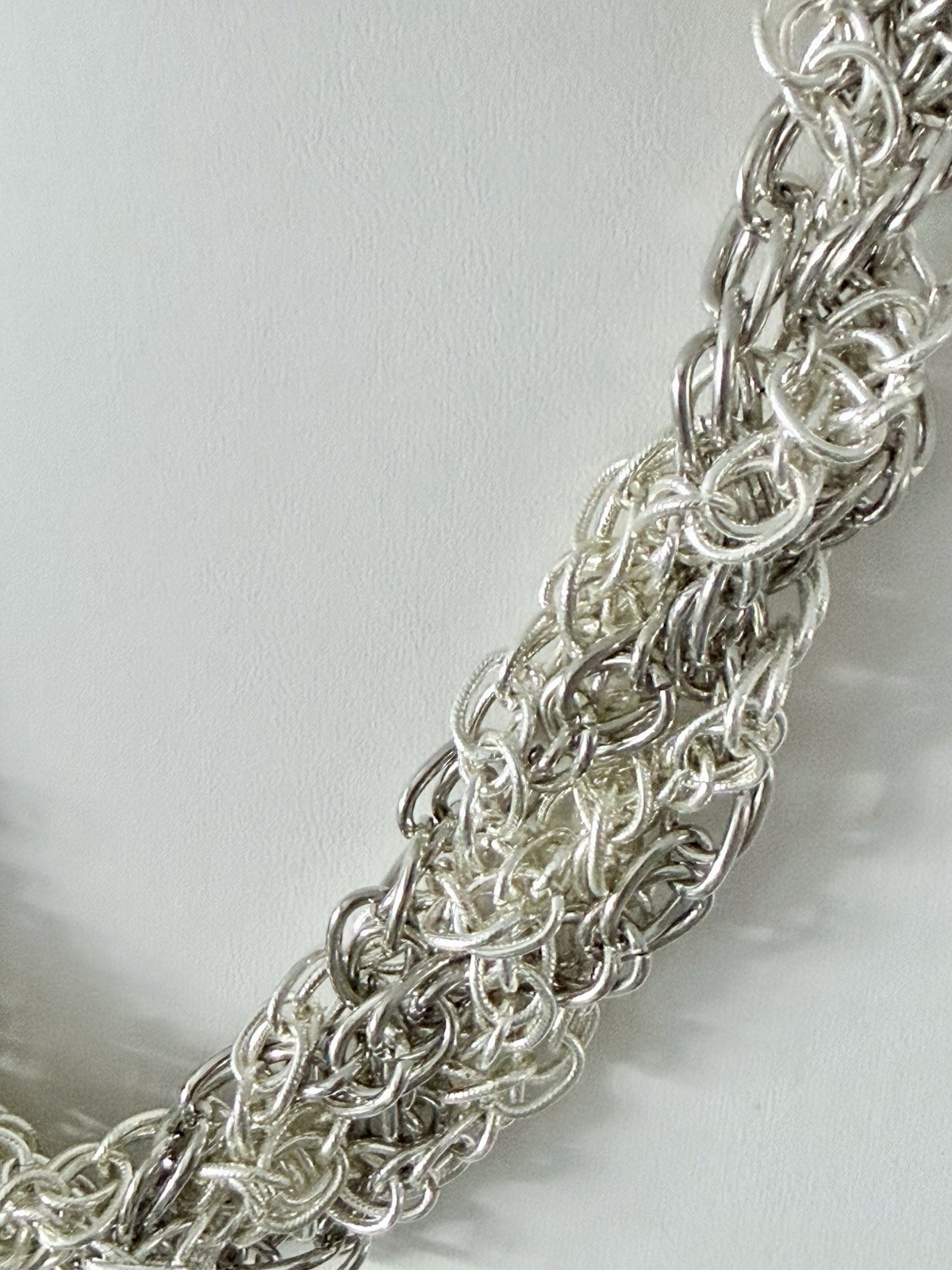 Multi Tone Silver Necklace - image 9