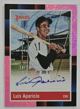 2022 LUIS APARICIO Panini Donruss AUTO 14/15 Pink Fireworks Signed White Sox
