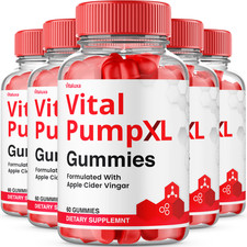  5 Pack Vital Pump XL Gummies for Men Max Strength, VitalPump XL 300 Gummies 