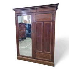 Victorian Inlaid Mahogany Wardrobe John Taylor Edinburgh Antique Double Door