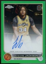 Jahzare Jackson 2022-23 Topps Chrome Overtime Elite Auto Green Refractor #JJ 