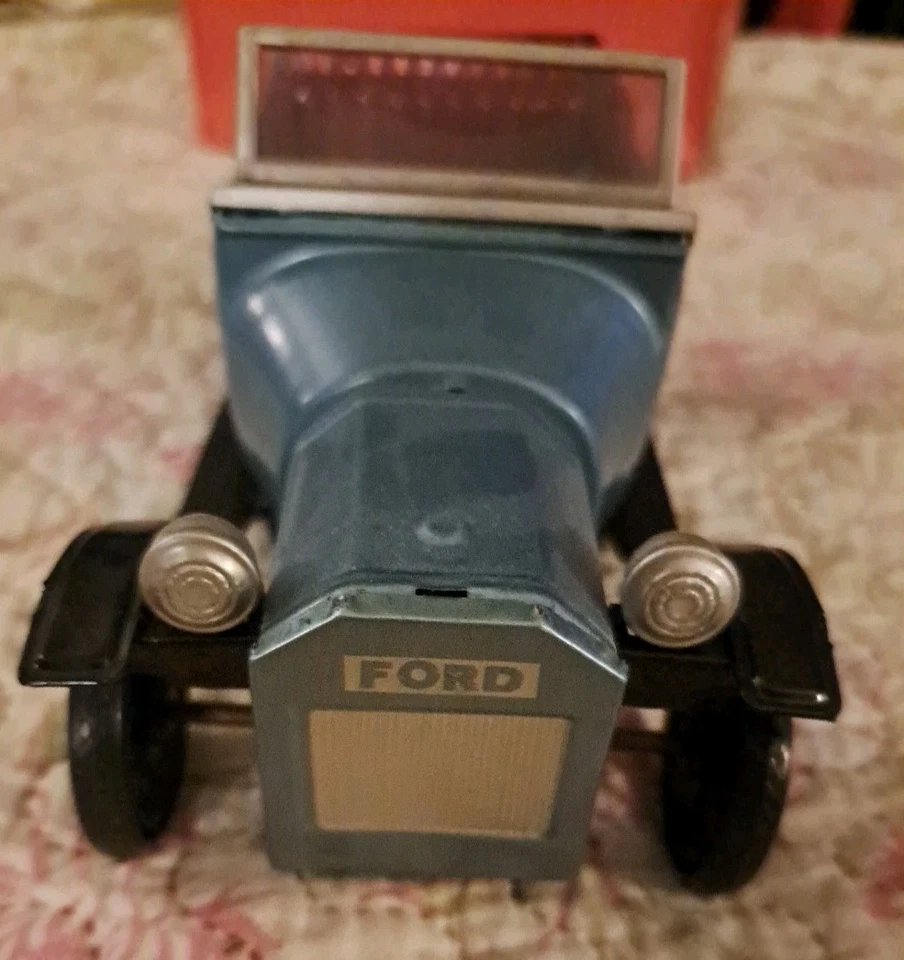 Coche Ford Roadster 1915 de colección plata azul hojalata Bandai hecho en Japón ¡¡Bonito!!! Foto 2 de 4