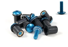 Factory Effex 8pk Blue Dome Windscreen Screw Kit 15-36022