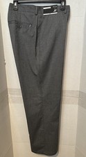 J FERRAR Straight Fit Flat Front Black Texture Twill Dress Pants Size 36x30 NWT