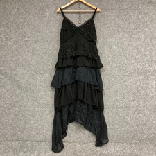 NEW Lost Ink Womens Dress Size 10 Small Black V-Neck Midi Sleeveless Lace 42009