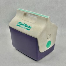 Vintage 1990’s Mini Mate Cooler by Igloo Made in USA Purple & Hot Neon Green