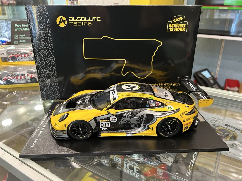 1:18 Porsche 911 GT3 R #911 Absolute Racing 2025 Bathurst 12 Hour Matt Campbell - Image 2 of 4