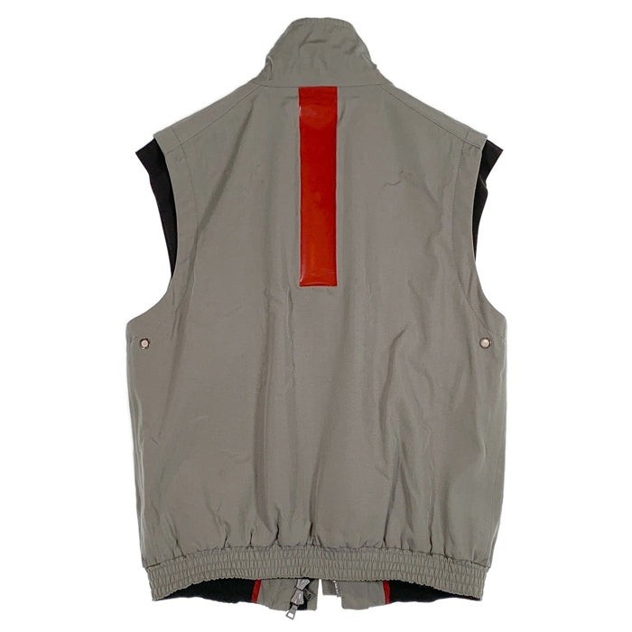 トップス prada sport nylon vest PRADA SPORT Nylon Stand Collar Zip Up Vest Rubber Logo Print