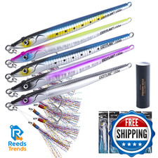 Goture Fishing Jigs Saltwater,5pcs 200g Vertical Jigs with Double Assist Hooks,S