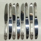 (E) International Royal Danish Sterling Silver Handled Dinner Knives 531 Grams