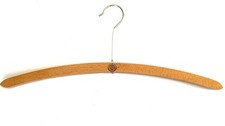 MCM Designer Fratelli Regutti Italy Curved Wood Clothes Hangers Metal Hook