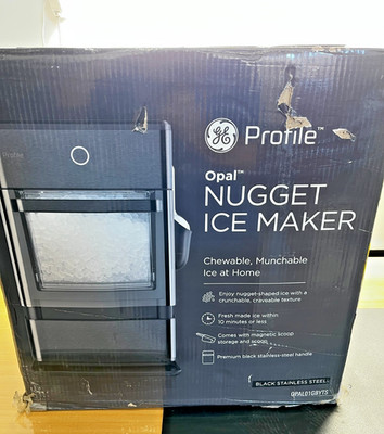 GE Profile Ice Maker Black Stainless Steel