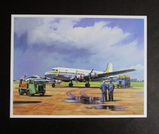 9.20" x 6.90" MALCOLM ROOT PRINT " ACTIVITY AT THE AIRPORT " READY TO FRAME