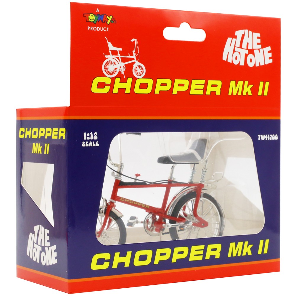 Toyway Chopper Mk II Die Cast Bicycle Model Infra Red 1:12 Scale Retro Replica