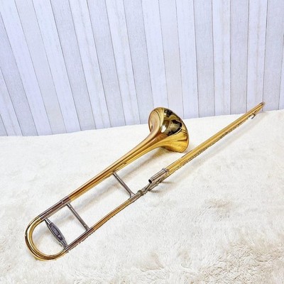 YAMAHA YSL-647 テナートロンボーン(太管) YAMAHA YSL-647 Professional Gold Bb Tenor Trombone Serviced