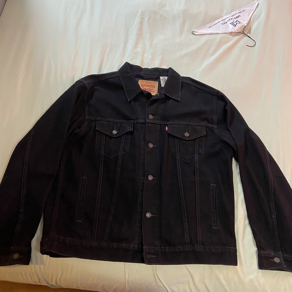 LEVI'S 70507 4159 Black Denim Trucker Jean Jacket XL VTG 90s LEVI'S 70507 4159 Black Denim Trucker Jean Jacket XL VTG 90s